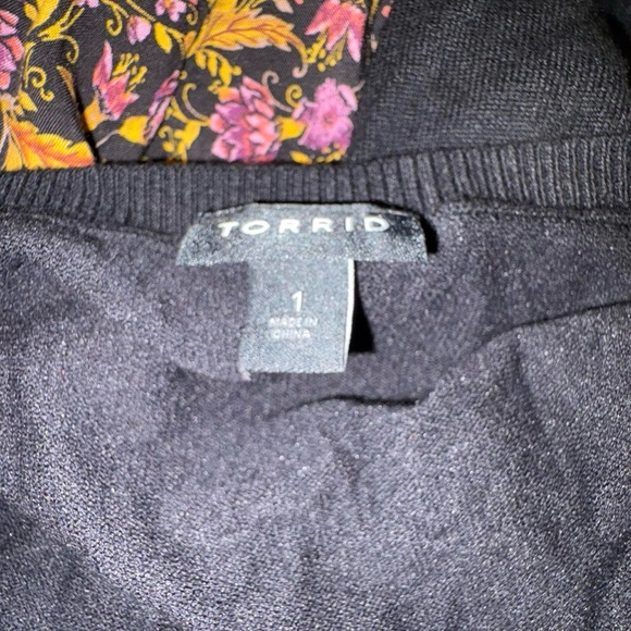 Torrid Black and Floral Midi Dress - Picture 7 of 9